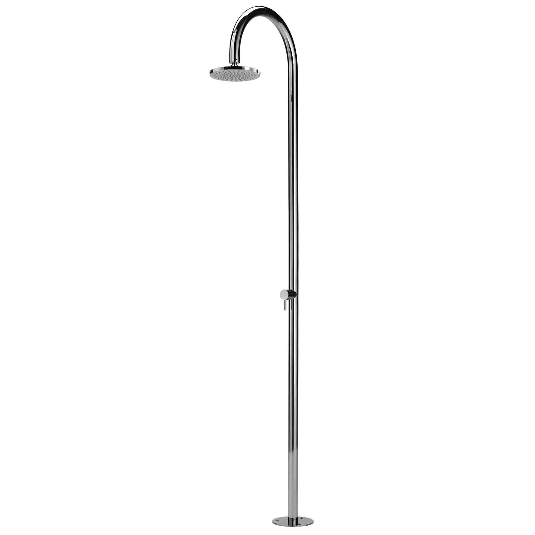 Origo C50 316 Marine Grade Stainless Steel Free Standing Hot and Cold Shower Column with 8" Shower Head