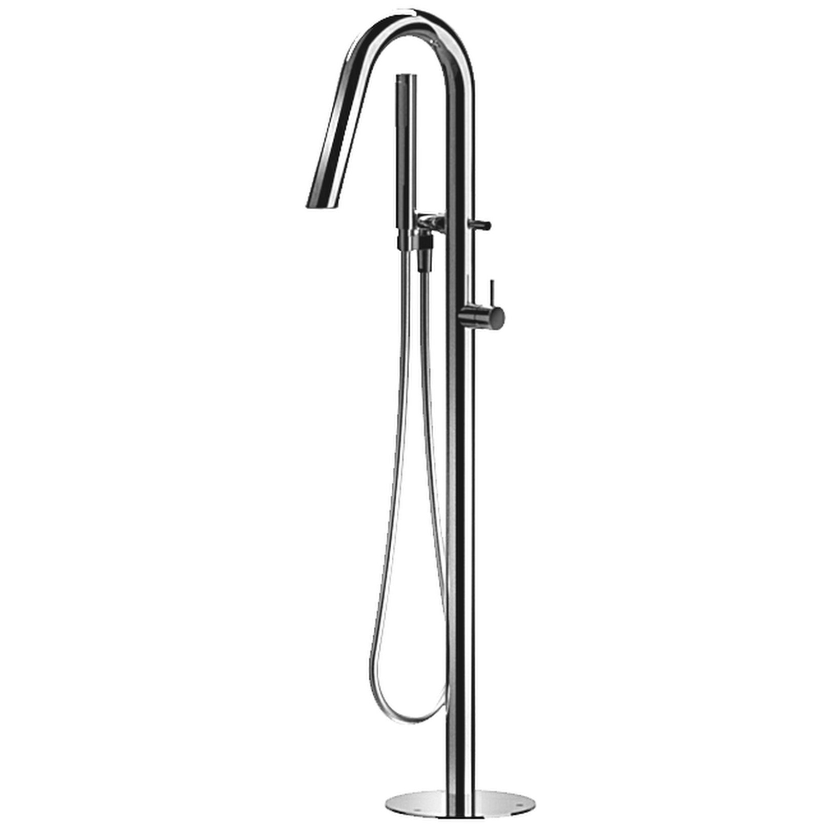 Twiggy CS40V 316 Marine Grade Stainless Steel Free Standing Tub Filler with Hand Spray
