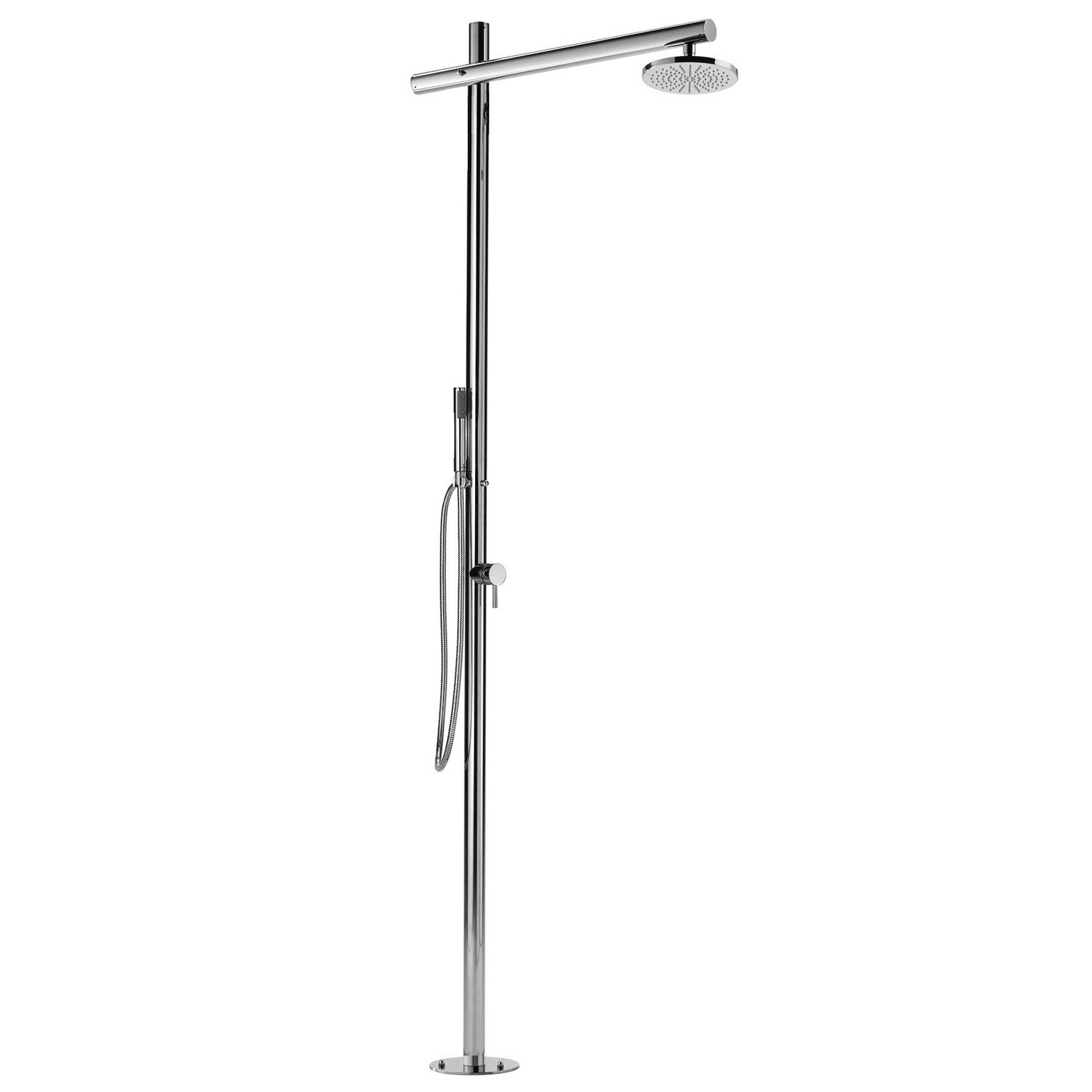 Onda D50 316 Marine Grade Stainless Steel Free Standing Hot and Cold Shower Column with Hand Spray