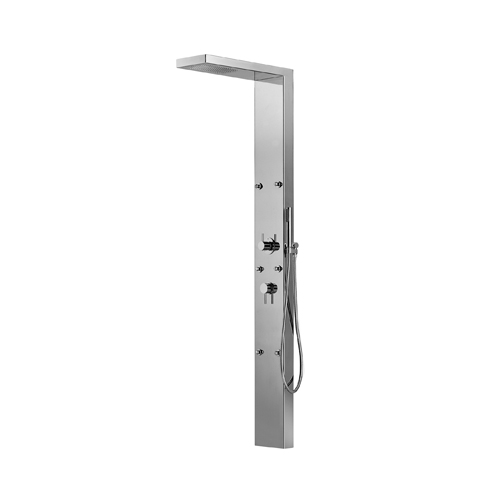 In and Out P22 316 Marine Grade Stainless Steel Wall Mount Shower Panel with Hand Spray and Body Jets