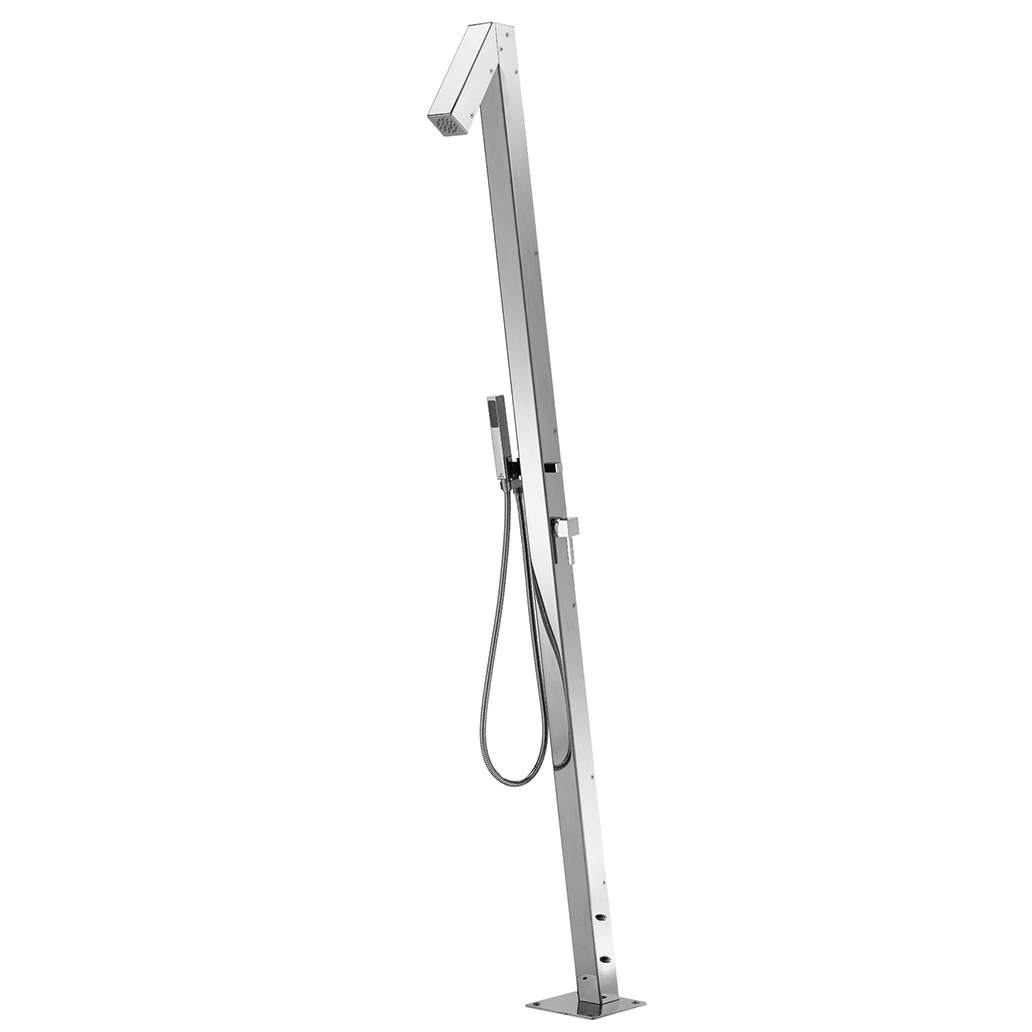 Zenit Q70 316 Marine Grade Stainless Steel Free Standing Hot and Cold Shower Column with Hand Spray