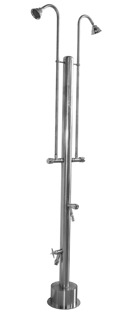 ADA Compliant Free Standing Single Supply Shower with Two 3? Shower Head
