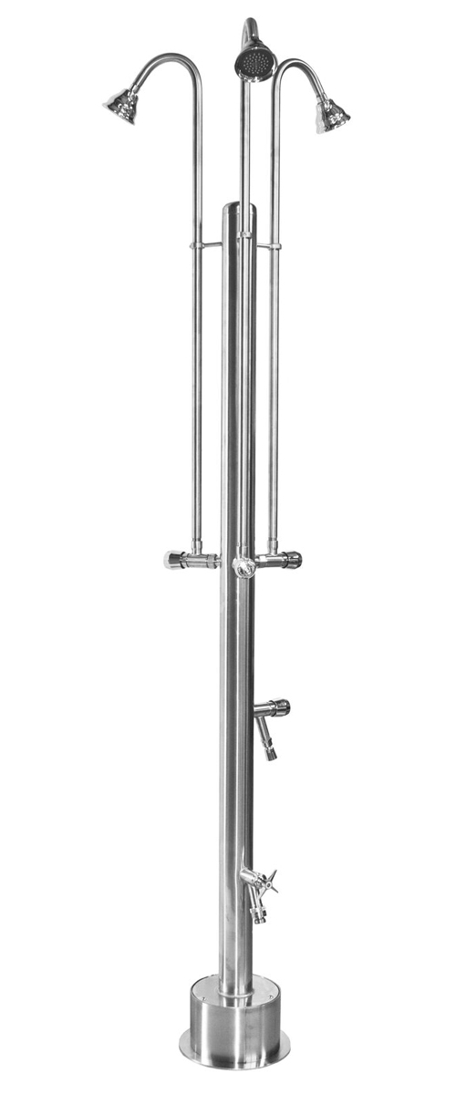 ADA Compliant Free Standing Single Supply Shower with Three 3? Shower Head