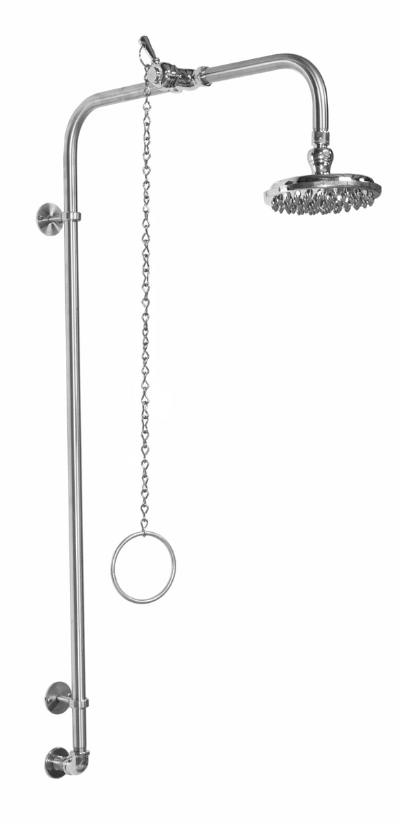 WM-442-PCV Wall Mount Chrome Plated Brass Shower Head with Pull Chain Valve