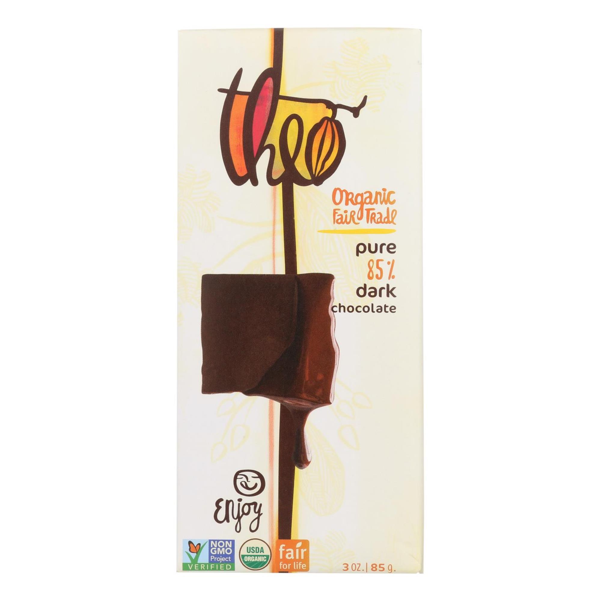 Theo Chocolate 85% Dark Chocolate Bar (12x3Oz)