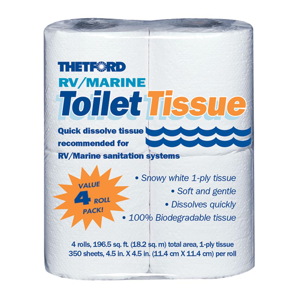 Rv/Marine Single Ply Toilet Tissue 4Pk