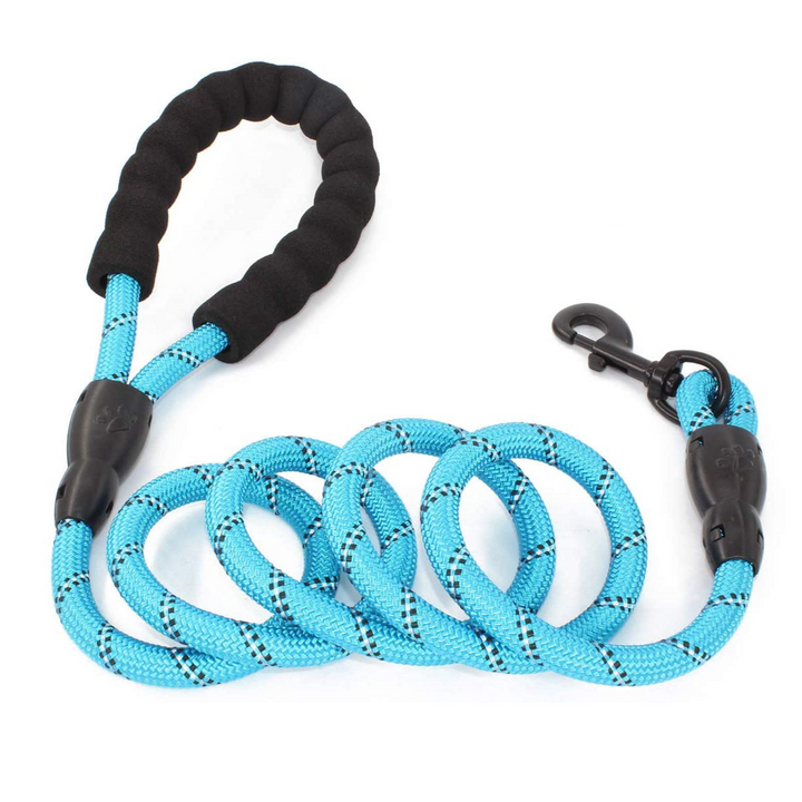 5FT Rope Leash with Comfort Handle - Blue