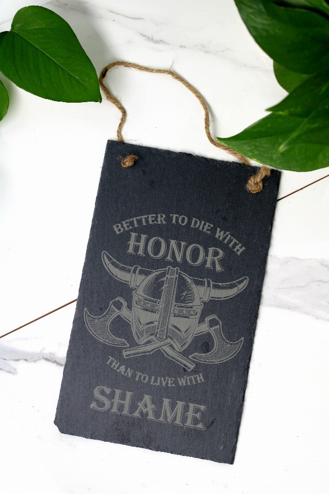 10" Slate Viking Quote Wall Hanging