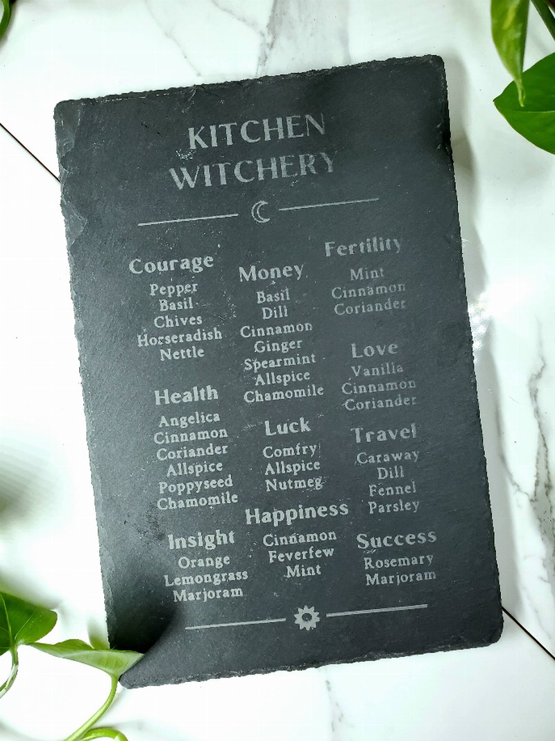 12" Slate Kitchen Witch Trivet