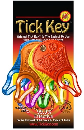 The Original Tick Key Tick Removal Device - Portable, Safe and Highly Effective Tick Removal Tool - Assorted Colors