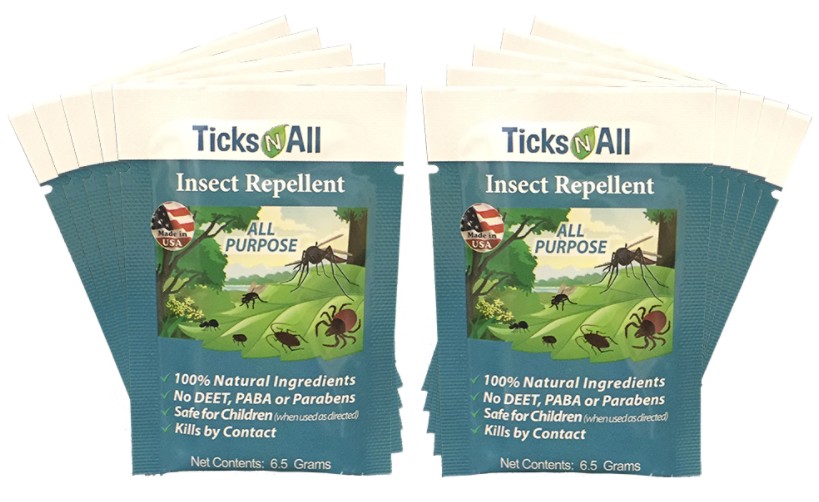 All Natural All Purpose Insect Repellent Wipes (10 count.)