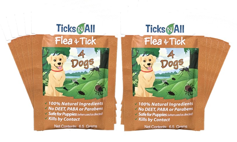 All Natural Flea and Tick Wipes 4-Dogs (10 count.)
