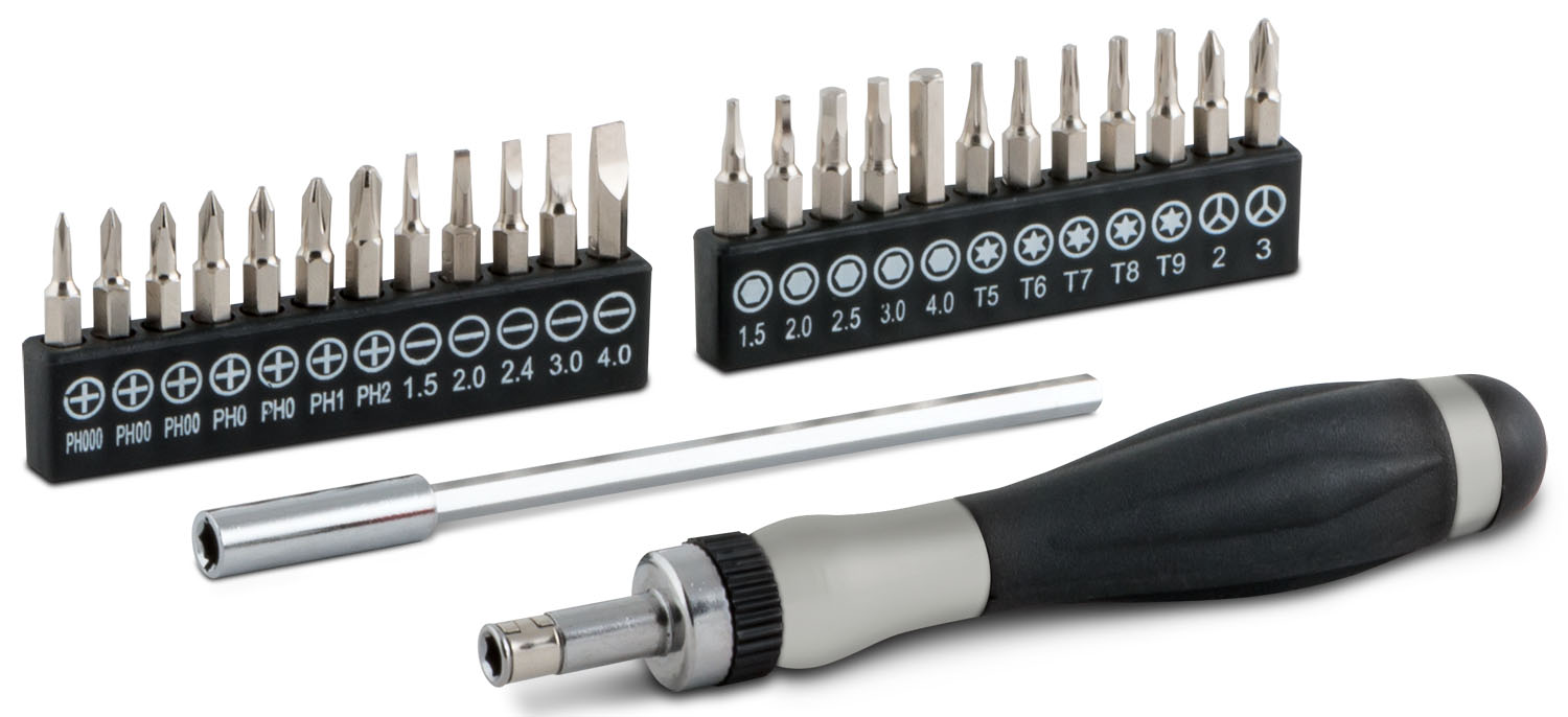 Titan  16092 - 26 Piece Ratcheting Precision Screwdriver Set For Automotive, Engineering & Electronic Applications