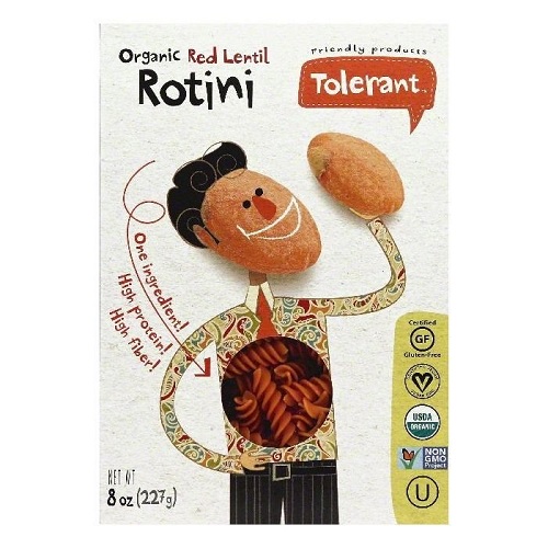 Tolerant Organic Red Lentil Rotini (6x8 OZ)