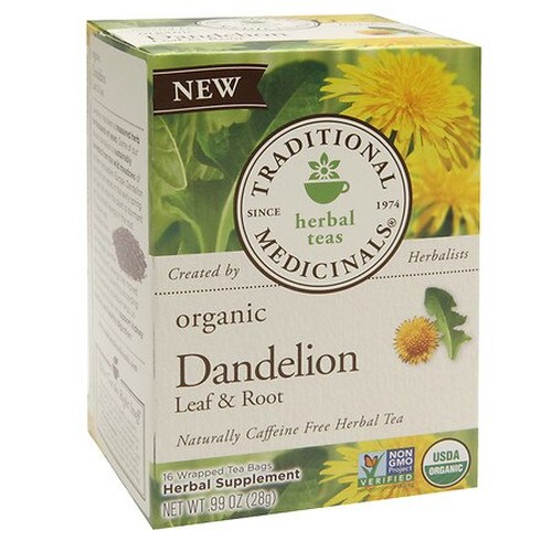 Traditional Medicinals Tea Organc Hrbl Dndln Leaf Rt (6x 16 Bags)