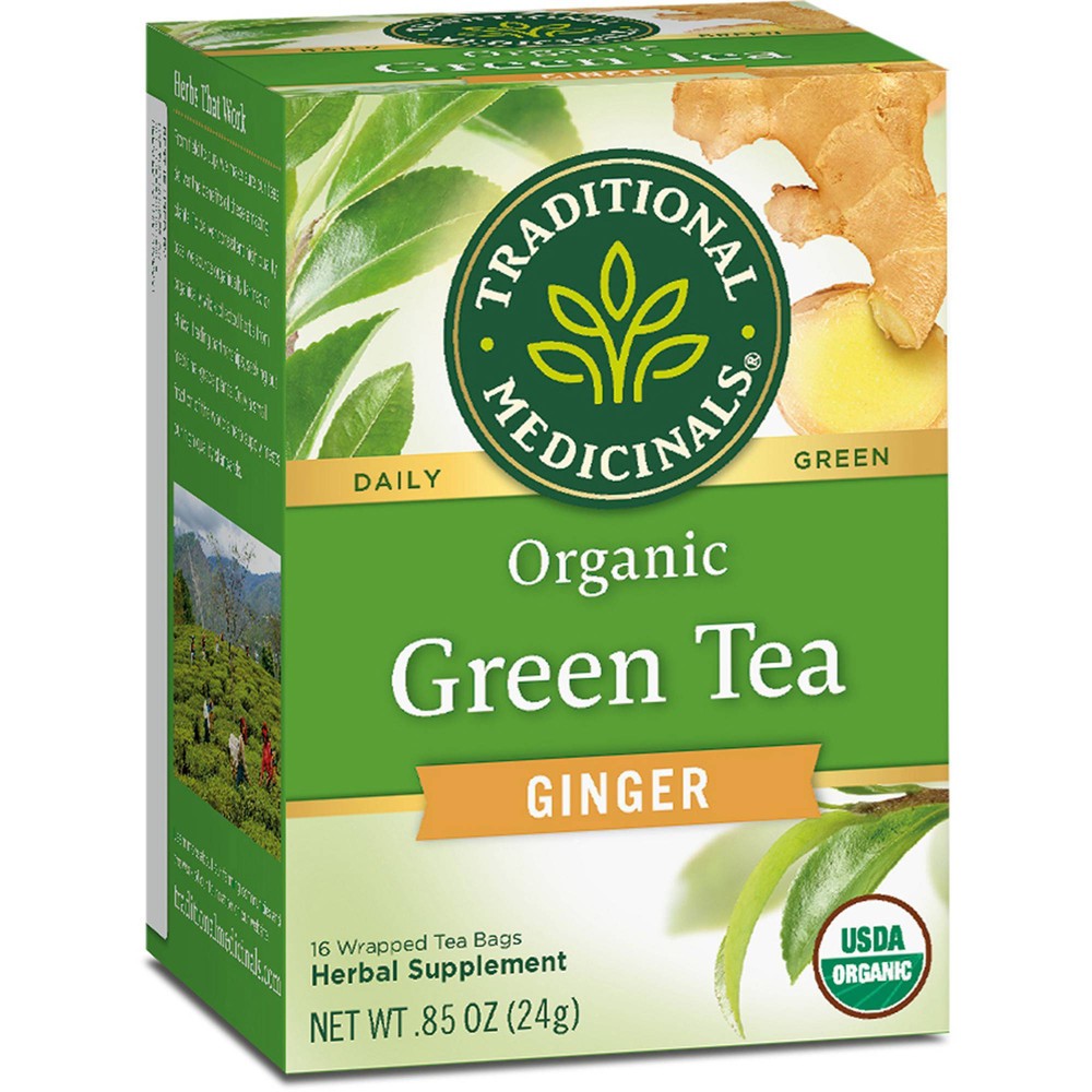Traditional Medicinals Green Tea With Ginger (1x16 Bag)