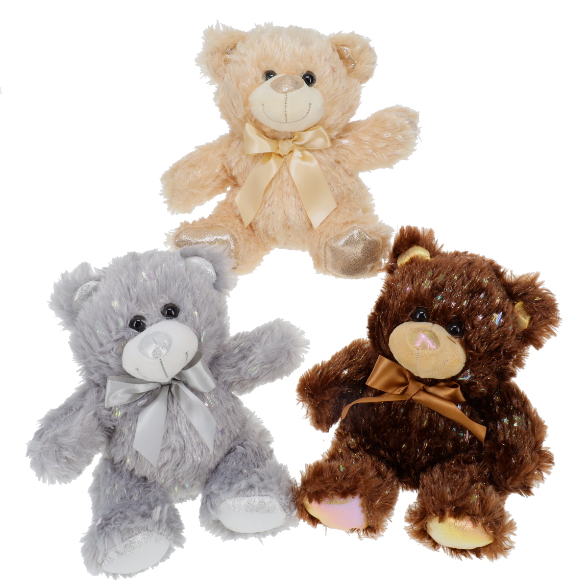 Treasure Cove K1411285 Plush 8.5-Inch Bear Stuffed Toy Cuddly Critter Gift Playtime Assorted