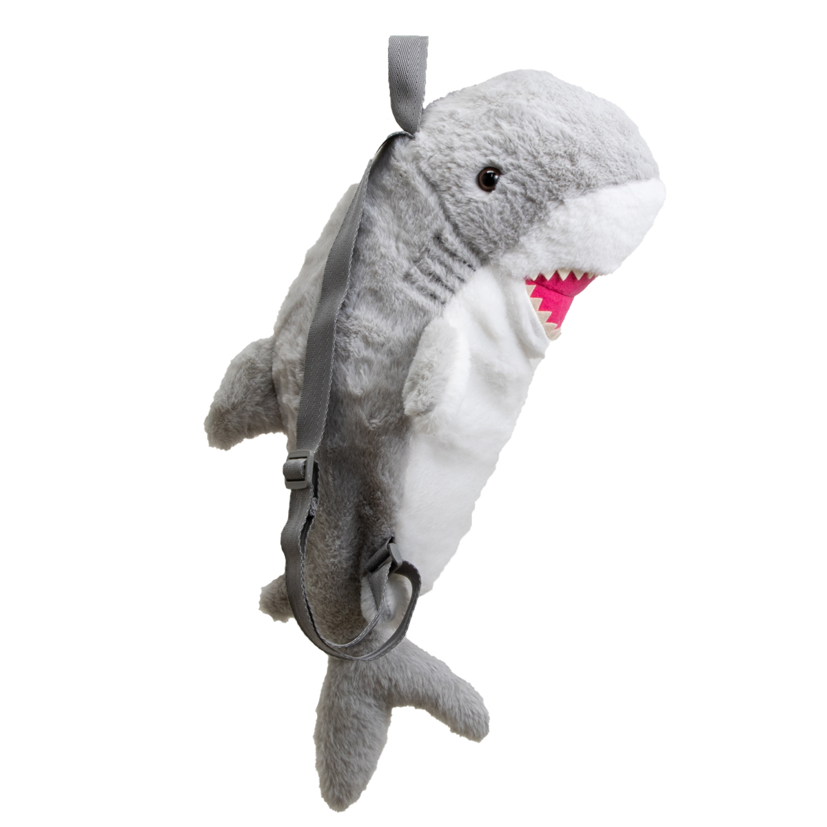 Treasure Cove Plush Shark Backpack 10192WE Kids Stuffed Shark 20-Inch Day Pack with Hidden Pocket for Small Item Treasures Pillo