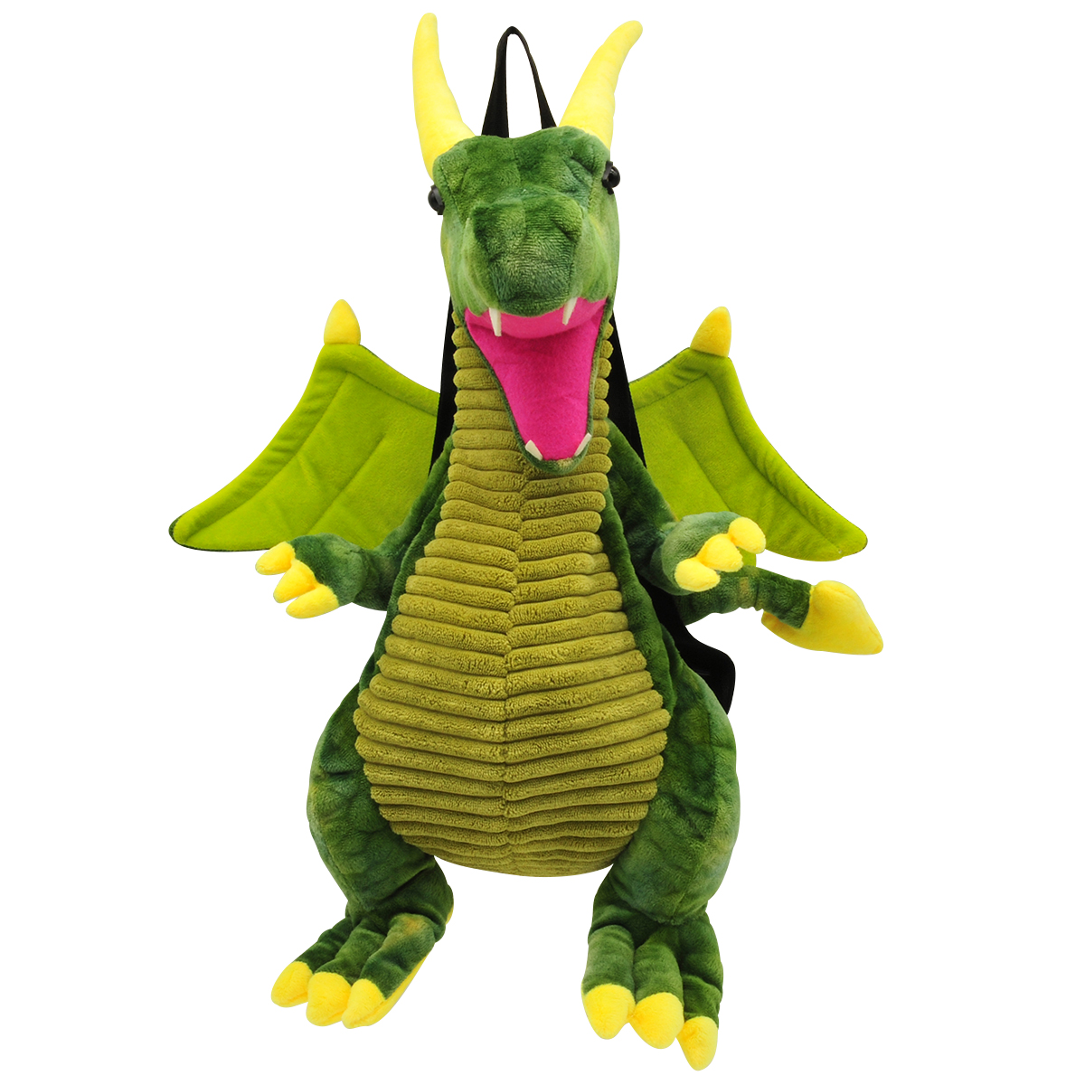 Treasure Cove Plush Pterodactyl Dragon Backpack 7176C Kids Stuffed 20-Inch Dragon Day Pack with Hidden Pocket for Small Item Tre