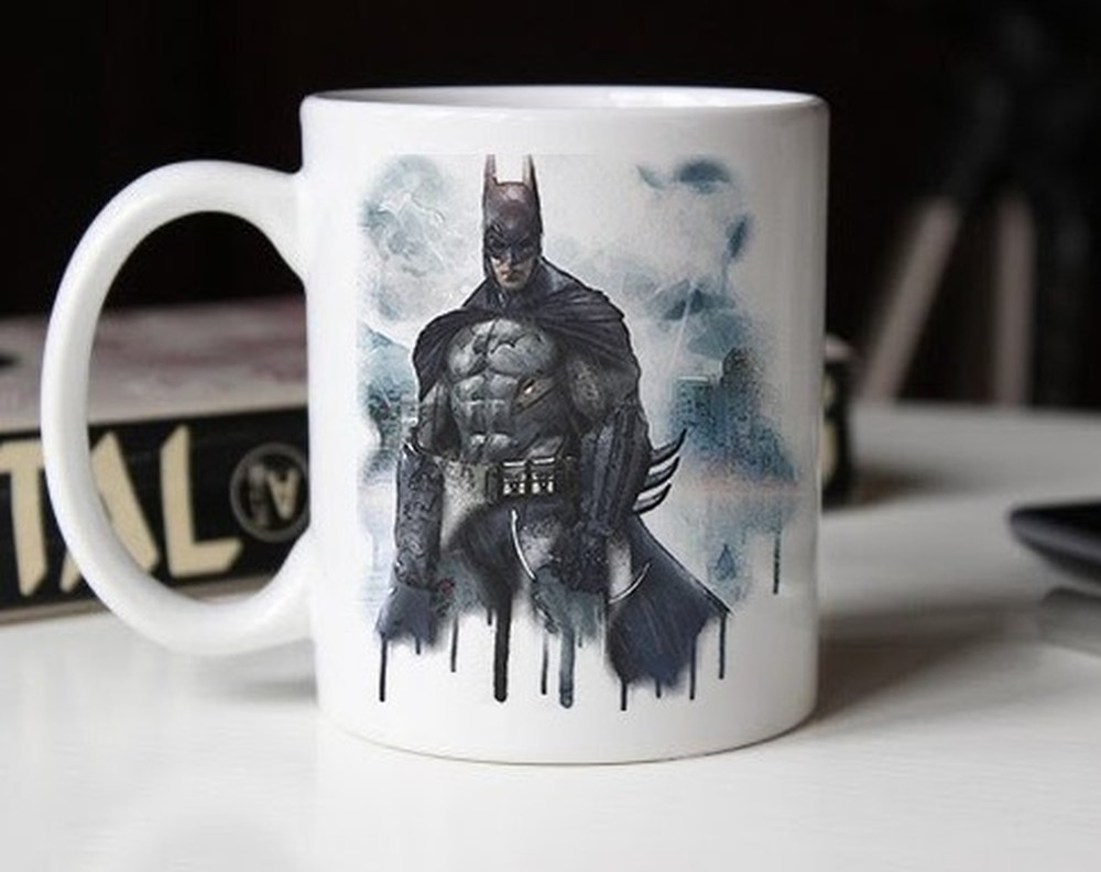 Hero Inspired Watercolor Ceramic Coffee Mug - TheBat | By Trebreh Designs - 11oz