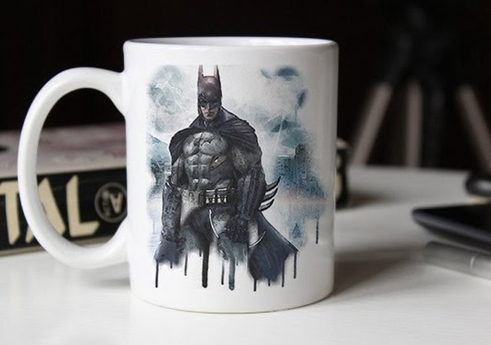 Hero Inspired Watercolor Ceramic Coffee Mug - TheBat | By Trebreh Designs - 15oz