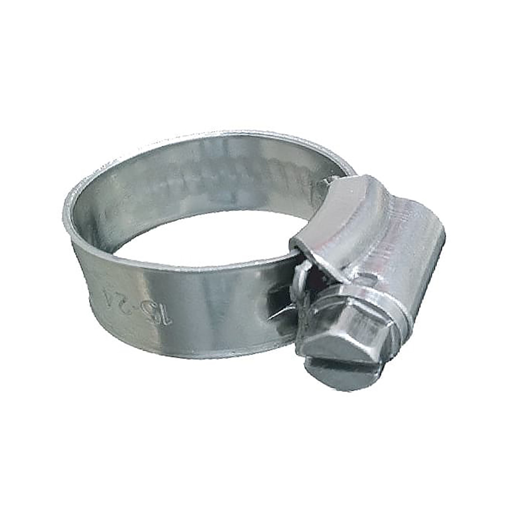 Trident Marine 316 SS Non-Perforated Worm Gear Hose Clamp - 3/8" Band - (3/4" – 1-1/8") Clamping Range - 10-Pack - SAE Siz