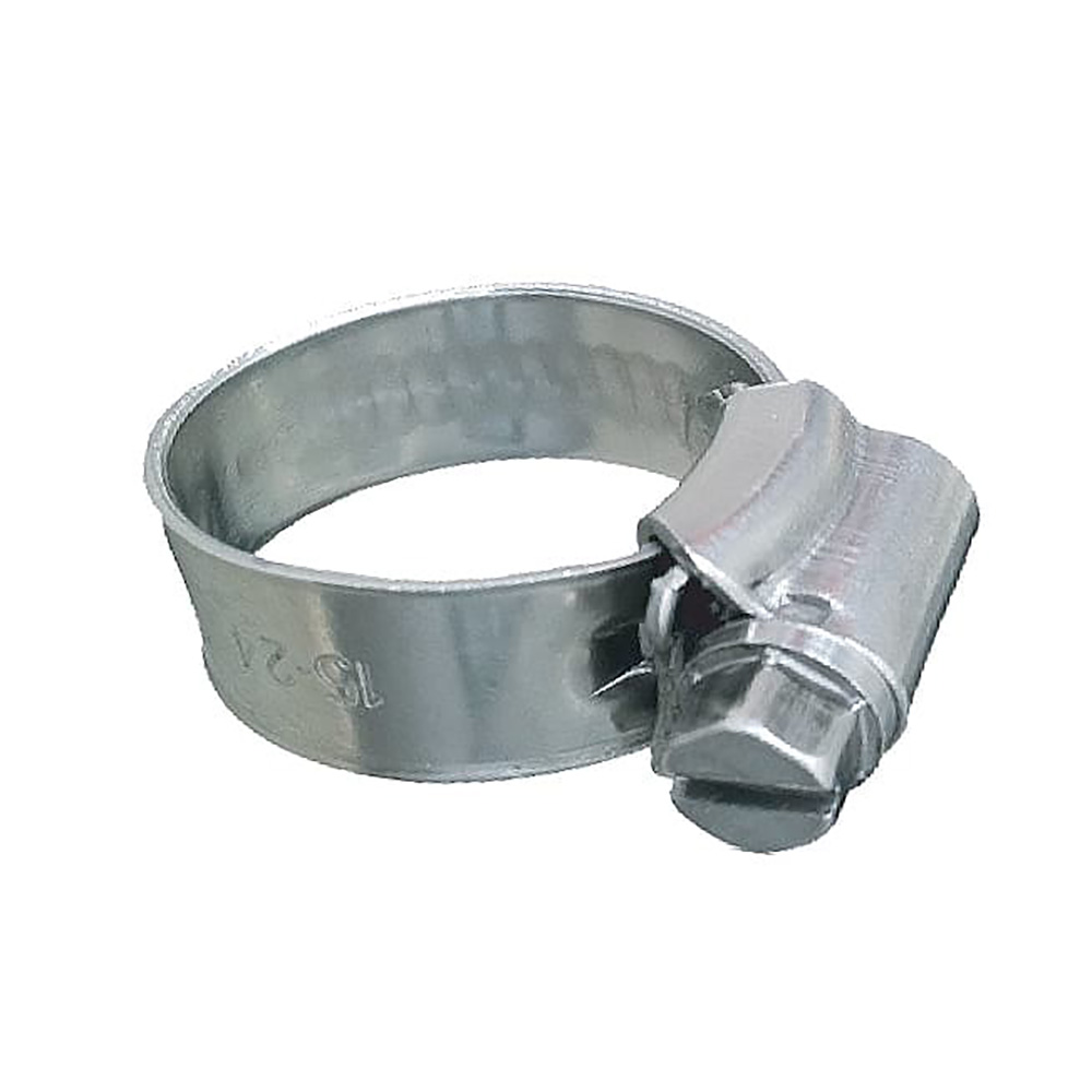 Trident Marine 316 SS Non-Perforated Worm Gear Hose Clamp - 3/8" Band - (1-1/16" – 1-1/2") Clamping Range - 10-Pack - SAE 