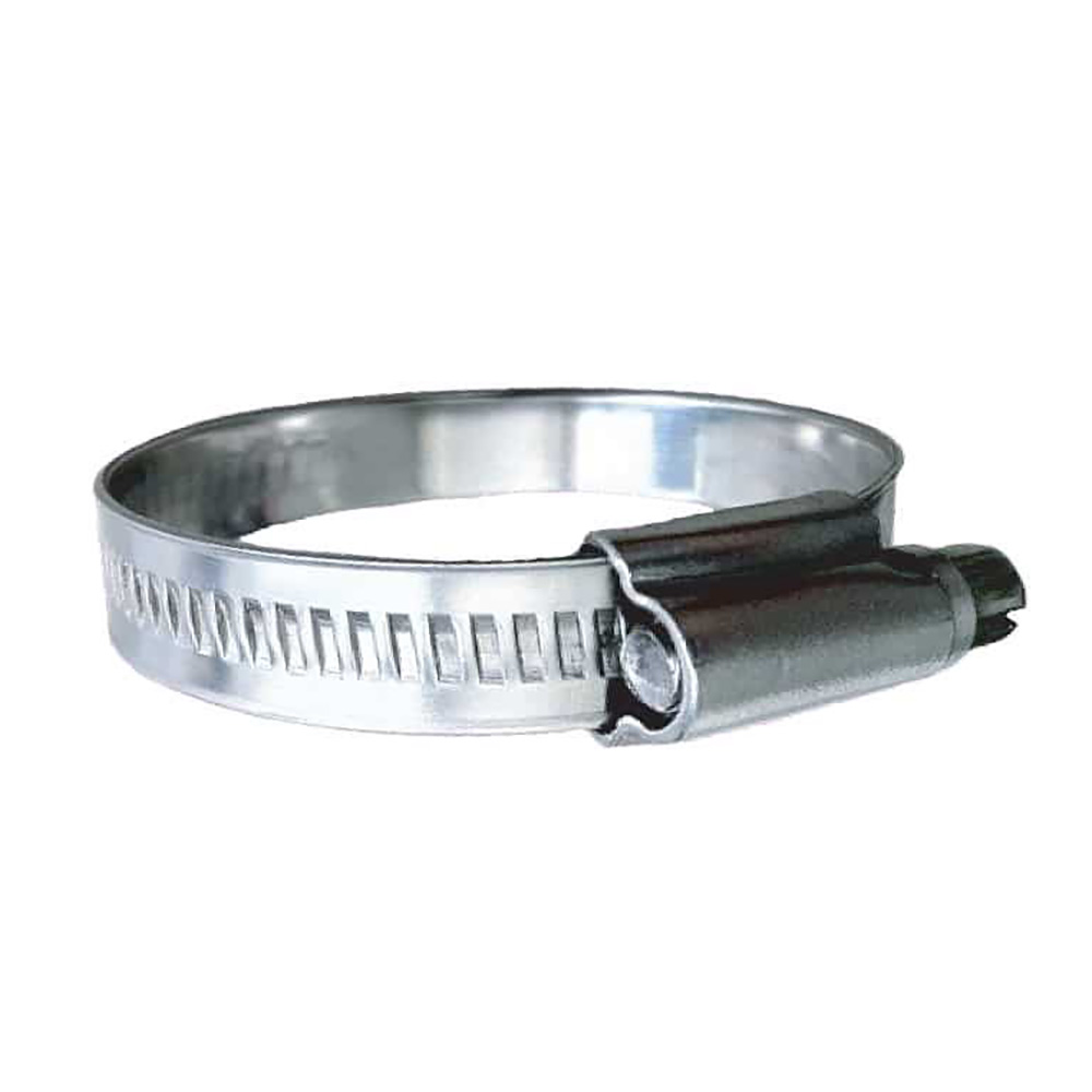 Trident Marine 316 SS Non-Perforated Worm Gear Hose Clamp - 15/32" Band - (1-1/4" – 1-3/4") Clamping Range - 10-Pack - SAE