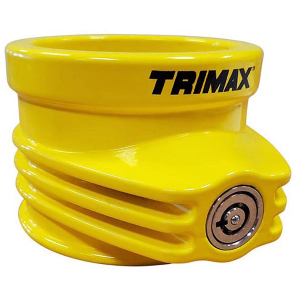 TRIMAX ULTRA TOUGH 5TH WHEEL TRAILER LOCK RUGGED YELLOW POWDER COAT