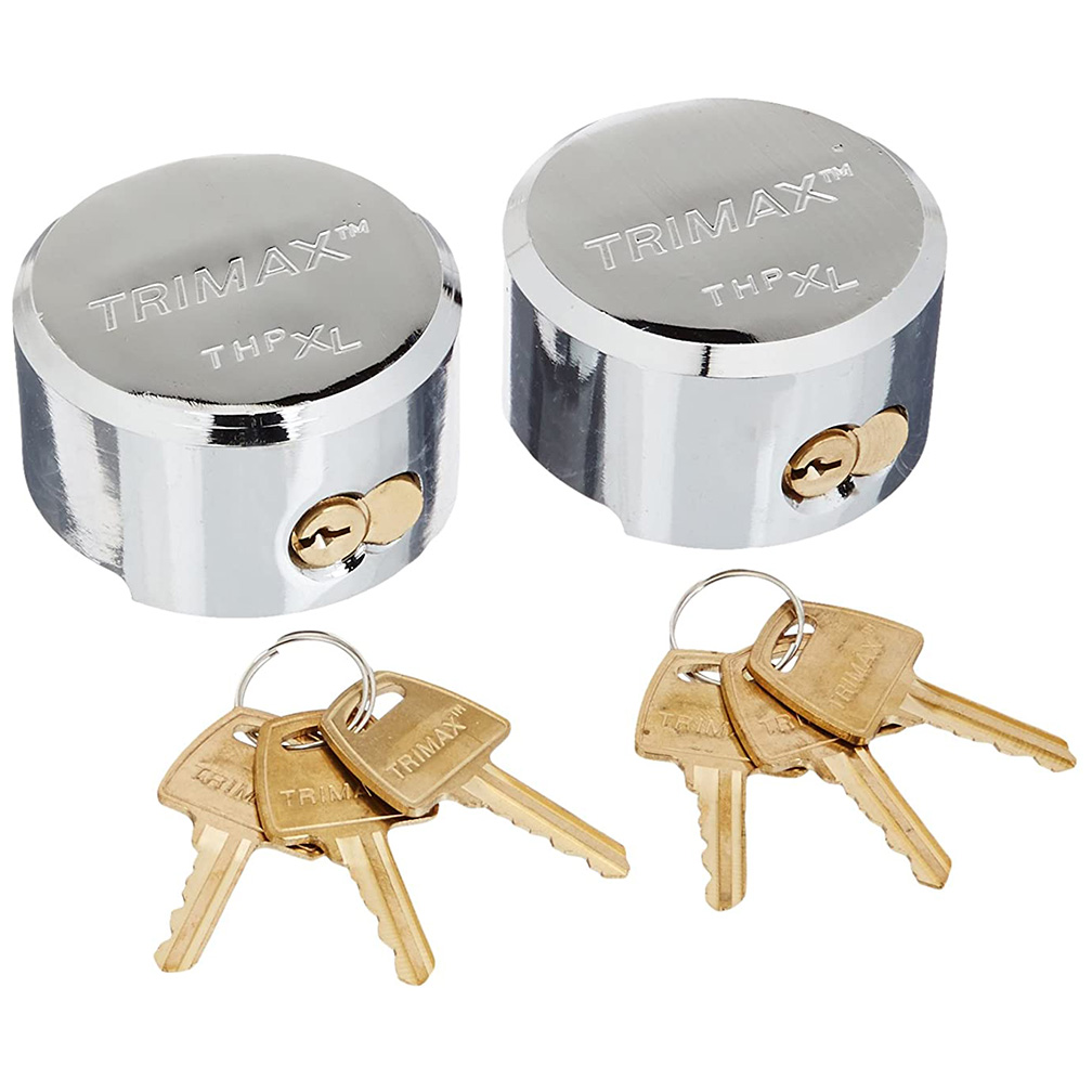 HOCKY PUCK INTERNAL SHACKLE TRAILER DOOR LOCK - RE-KEYABLE EXPANDED OPENING(USE W/THSP2C) 2 PACK