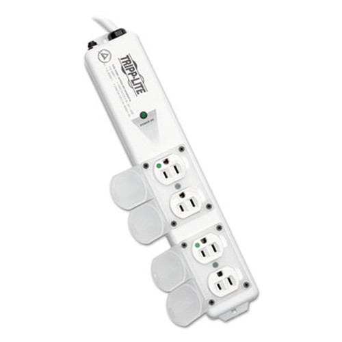 Tripp Lite Safe-IT UL 60601-1 Medical-Grade Power Strip for Patient-Care Vicinity, 4x 15A Hospital-Grade Outlets, Safety Covers