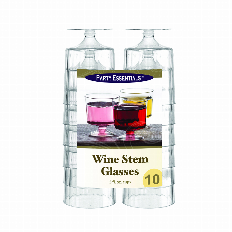 5 Oz. Wine Stemmed Glasses Set Of 10
