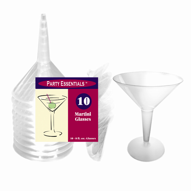 8 Oz. Clear Martini Glasses