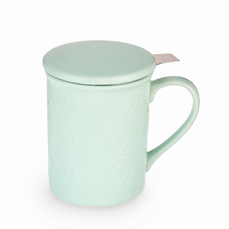 Annette Souk Mint Ceramic Tea Mug & Infuser By Pinky Up