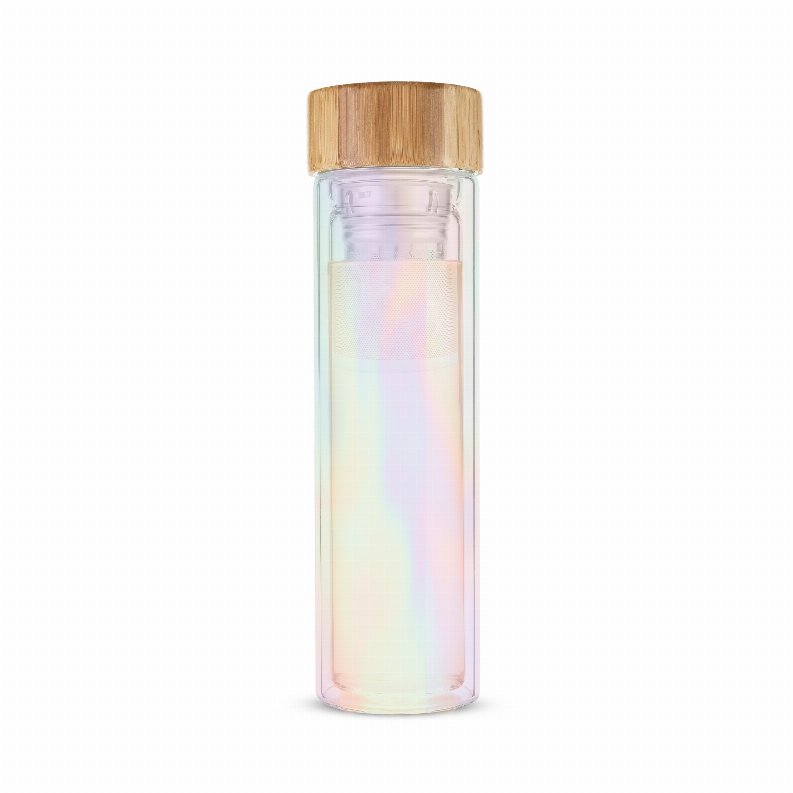 Blair Iridescent Glass Travel Infuser Mug By Pinky Up