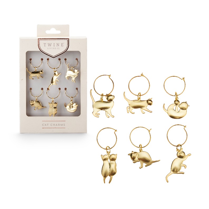 Cat Wine Charms By Twine