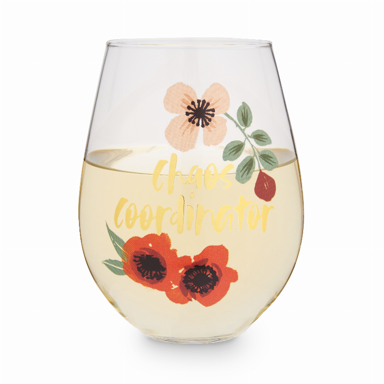 Chaos Coordinator Stemless Wine Glass By Blush