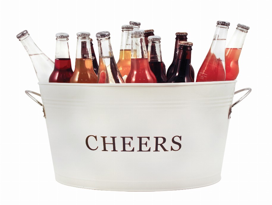 Cheers Galvanized Metal Tub By Twine