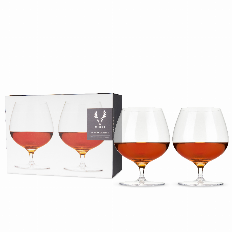 Crystal Wingback Brandy Glasses By Viski