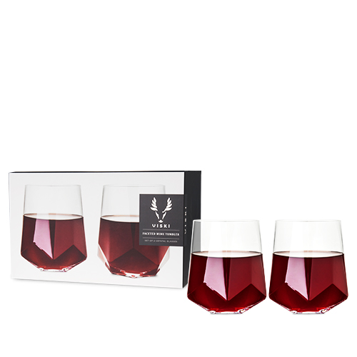 Faceted Crystal Wine Glasses By Viski