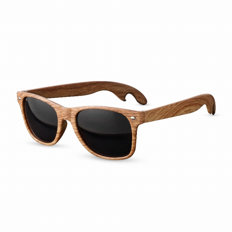 Faux Wood Bottle Opener Sunglasses By Foster & Rye