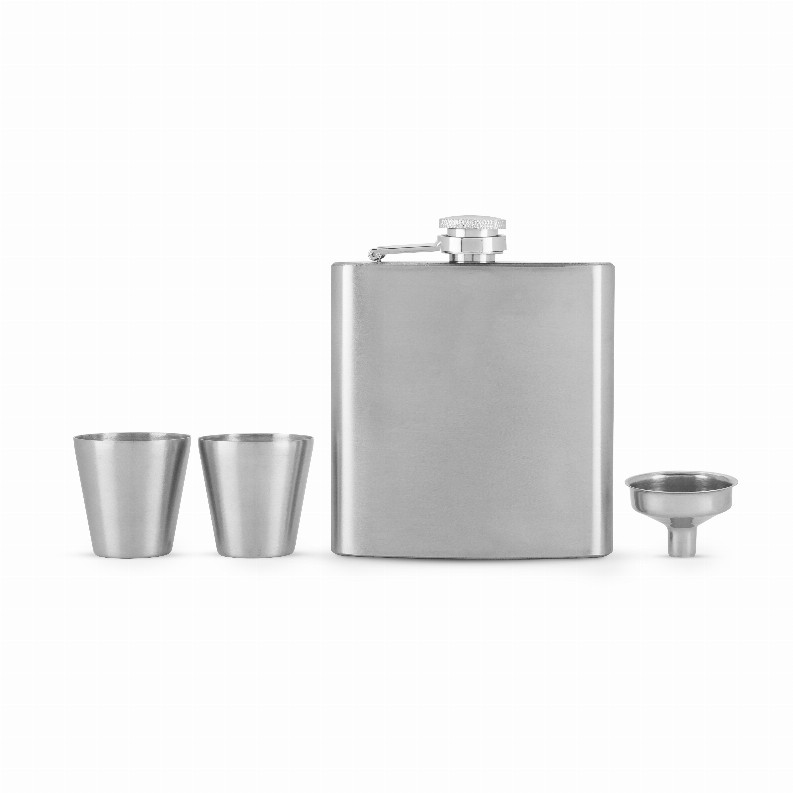 Fiasco Flask And Shot Glass Gift Set By True