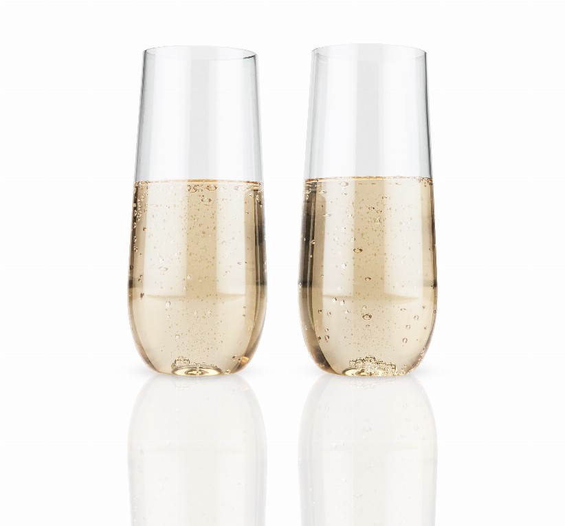 Flexi: Stemless Champagne Flute Set