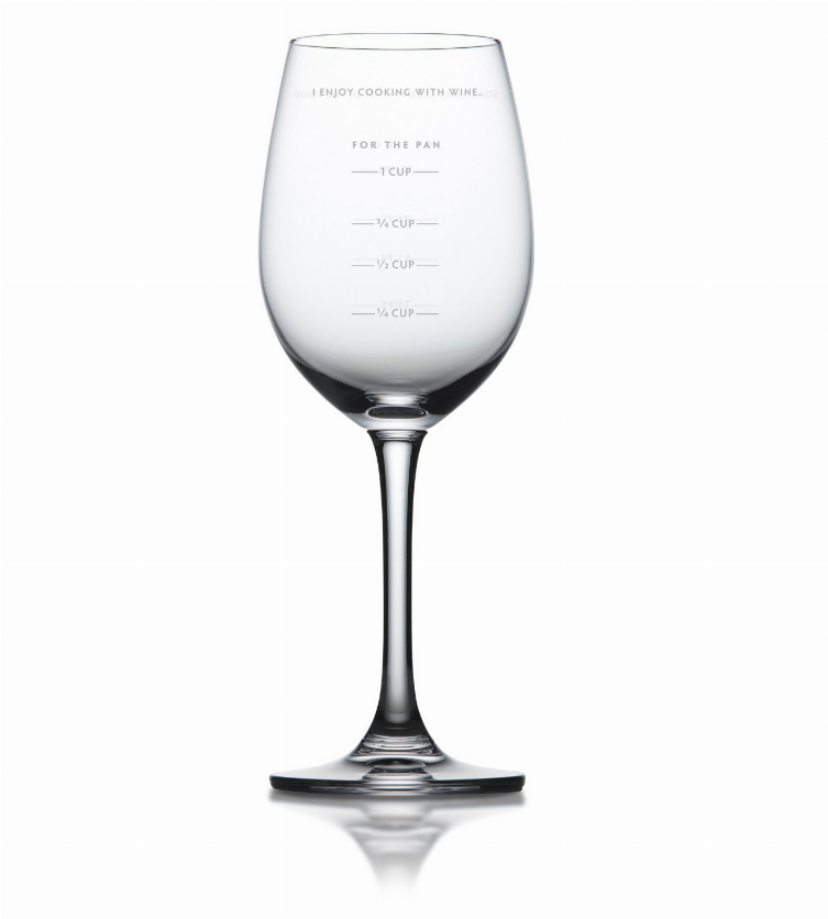 Fred Sauced Measuring Wine Glass