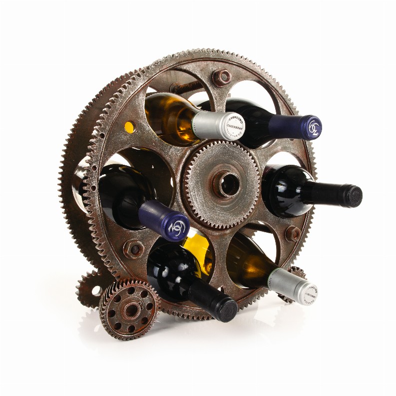 Gears And Wheels Wine Rack By Foster & Rye