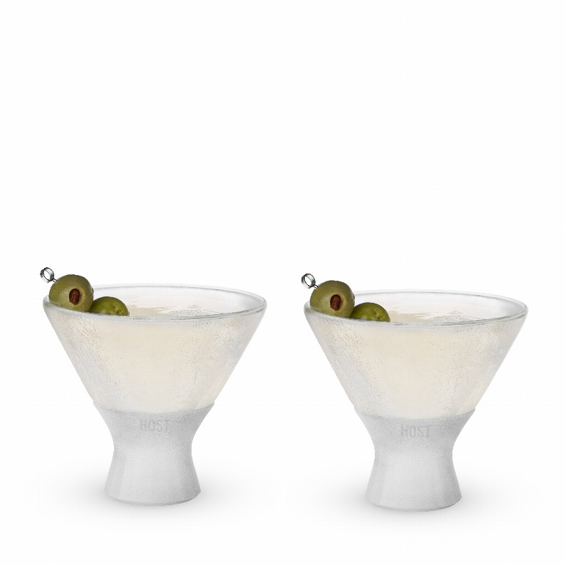 Glass Freeze Martini Glass (Set Of Two) By Host