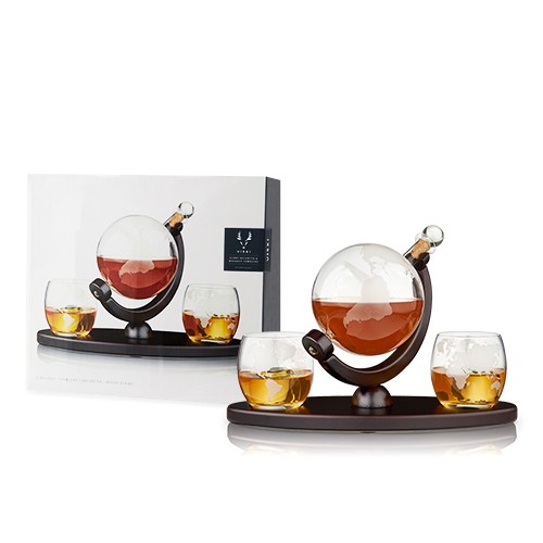 Globe Decanter & Whiskey Tumblers Set By Viski