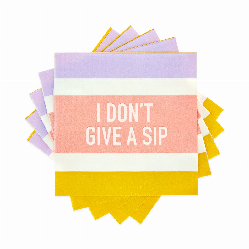 I Don'T Give A Sip Cocktail Napkin By Cakewalk