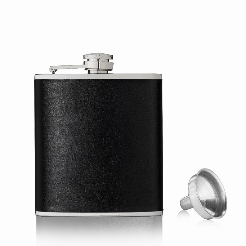 Monte Carlo: 6 Oz Faux Leather Flask