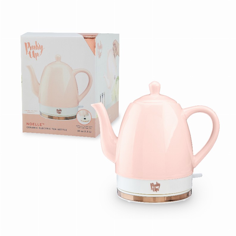 Noelle Pink Ceramic Electric Tea Kettle By Pinky Up